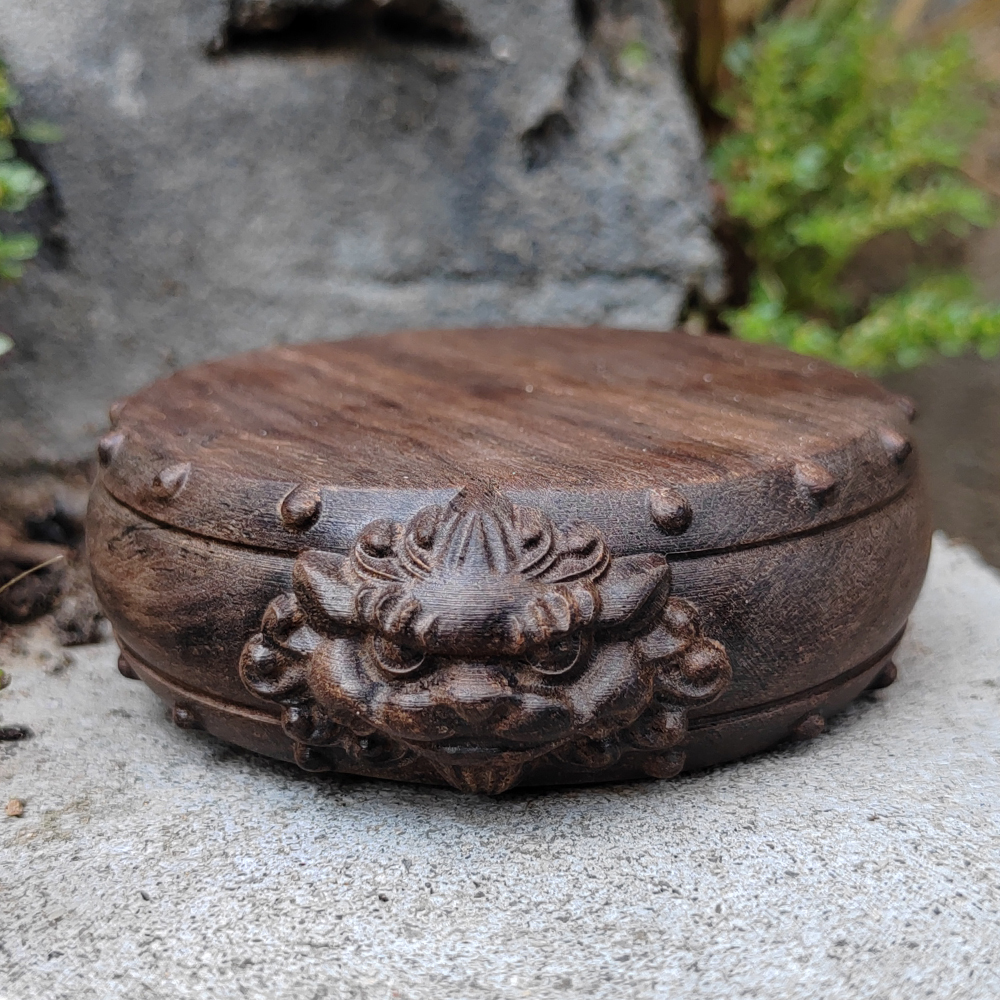 Interior Design Apartment - Wooden Solid Drum-Shaped Base Sculpture with