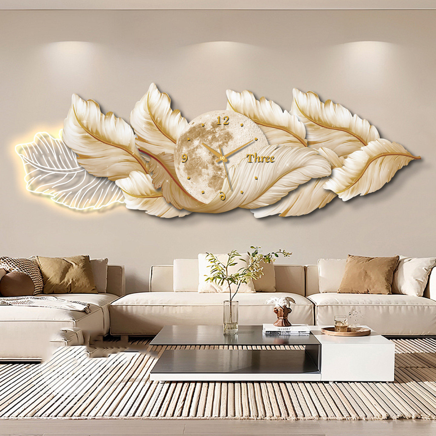 Big Size Digital Wall Clocks L – обзор и цена Interior Design Luxury Living Room