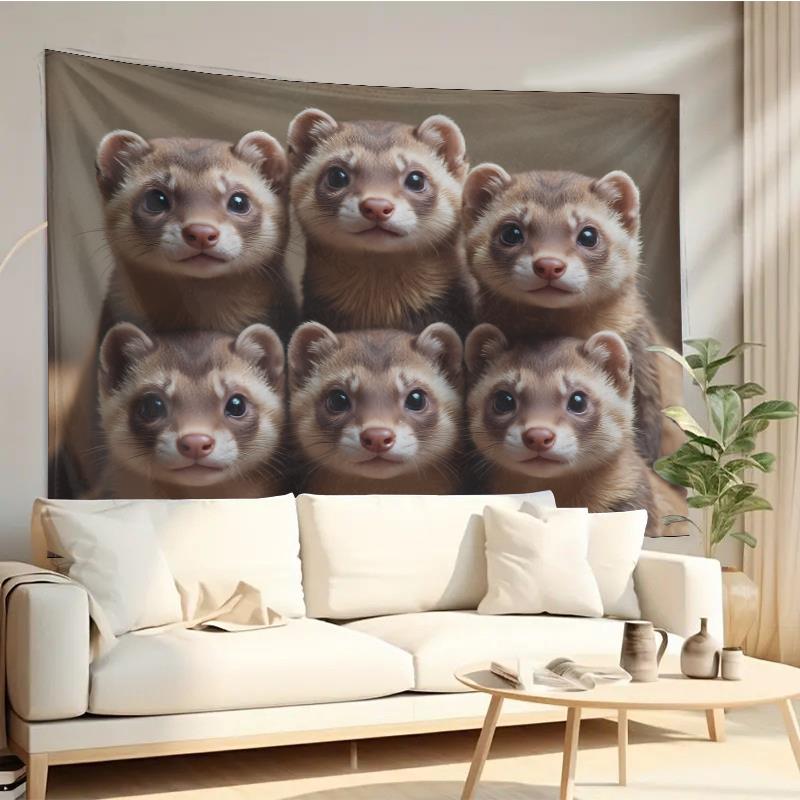 Cute Ferret Group Tapestry Wal – обзор и цена Interior Design Home Decor