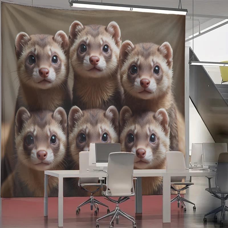 Cute Ferret Group Tapestry Wal – обзор и цена Interior Design Home Decor