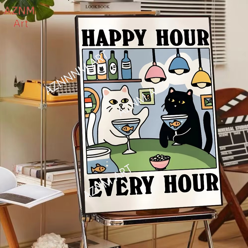 1PC Wash Your Paws Cat Poster  – обзор и цена Interior Design Apartment