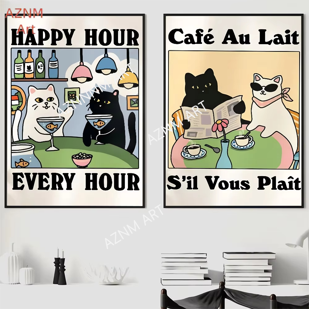 1PC Wash Your Paws Cat Poster  – обзор и цена Interior Design Apartment