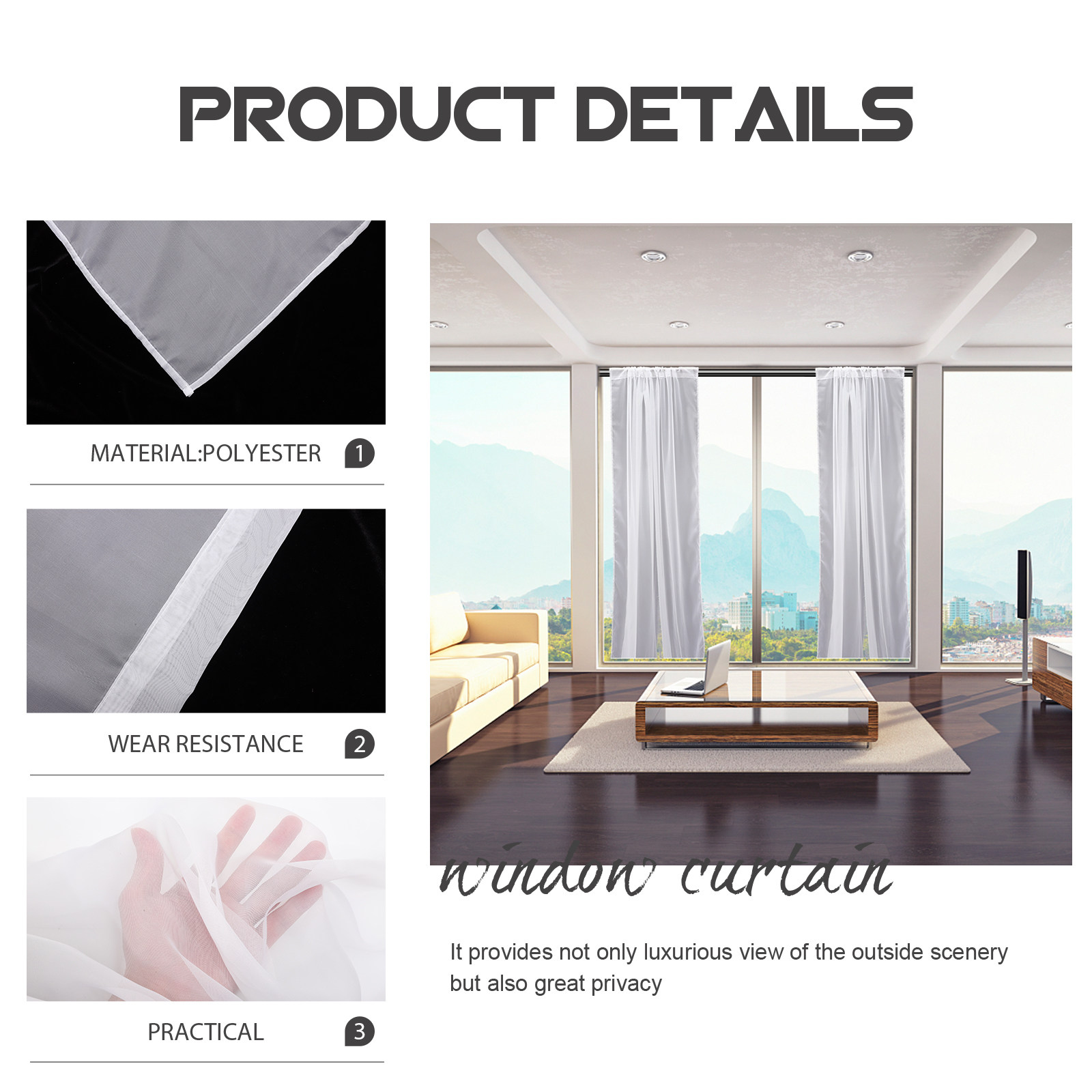 2Pcs Window Curtain Sheer Curt – обзор и цена Interior Design Home Decor
