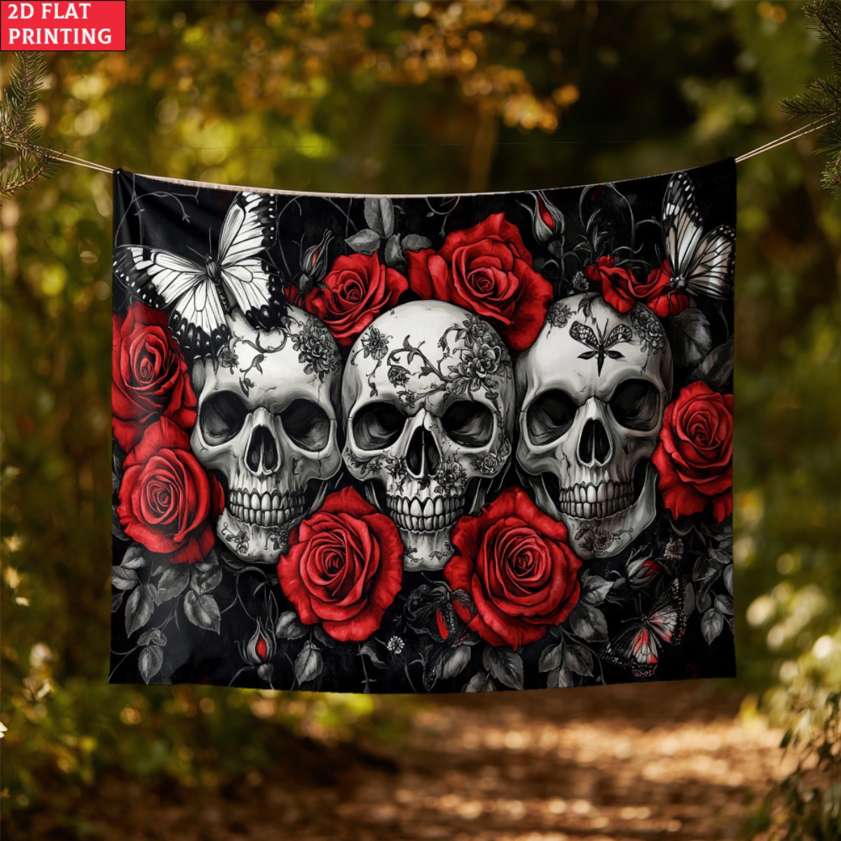 unframed Skull and Roses Gothi – обзор и цена Interior Design Home Decor