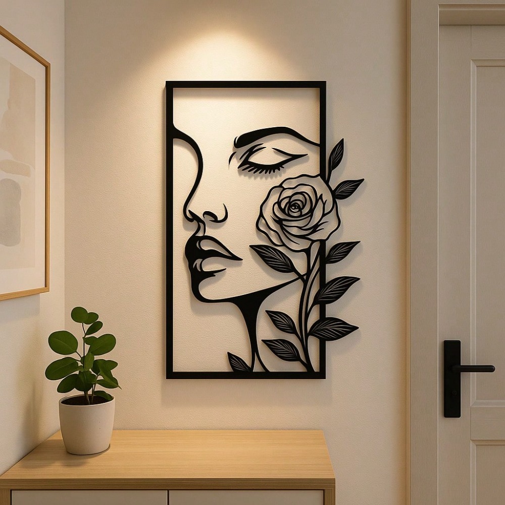 1pc Woman Flower Metal Wall Ar – обзор и цена Interior Design Apartment