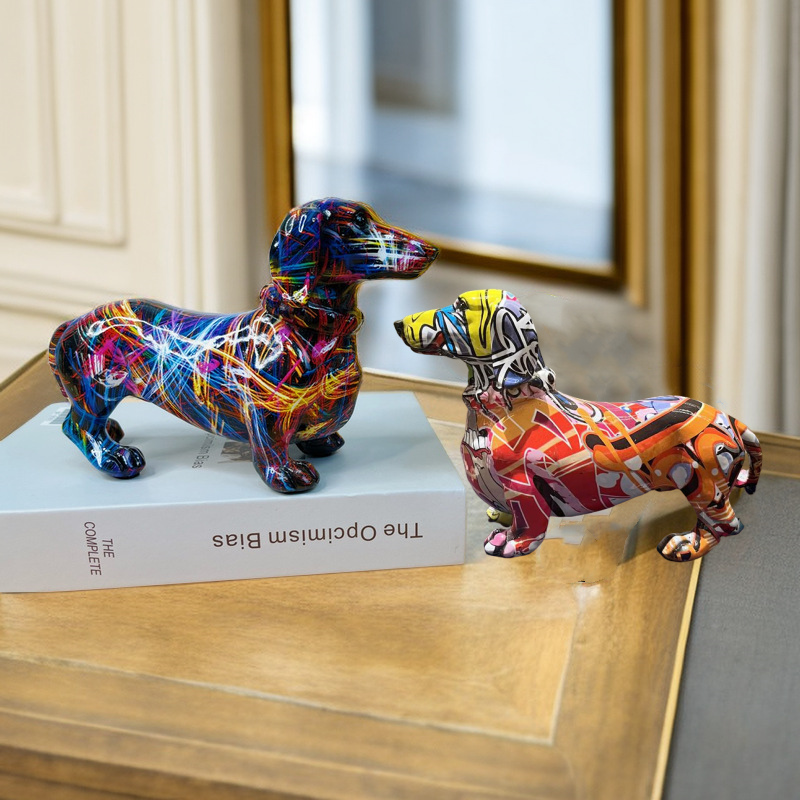 Graffiti Dachshund Figurine Co – обзор и цена Interior Design Home Decor