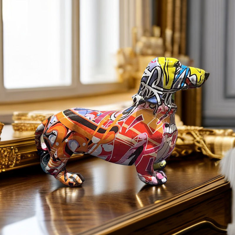 Graffiti Dachshund Figurine Co – обзор и цена Interior Design Home Decor