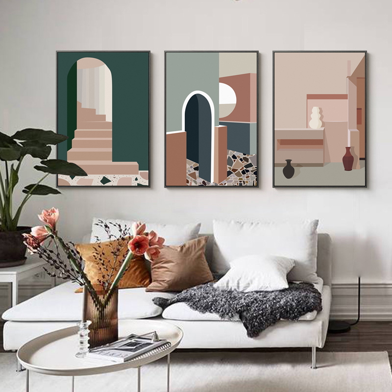 Retro Morandi Building Canvas  – обзор и цена Interior Design And Build